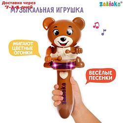 Музыкальная игрушка "Забавный мишутка", звук, свет, цвет коричневый