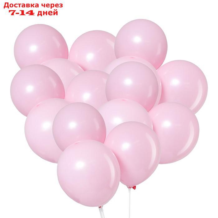 Шар латексный 12", пастель, набор 100 шт., цвет светло-розовый - фото 2 - id-p207715573
