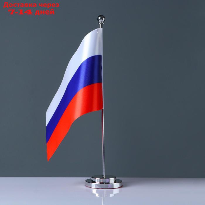 Флаг России настольный "Конференция" набор, 15х22 см, h штока=33 см - фото 1 - id-p207715749