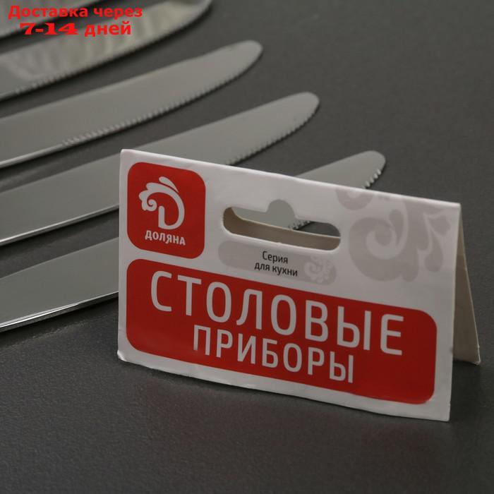 Набор ножей столовых Доляна "Капля", 23 см, 6 шт - фото 4 - id-p207715886