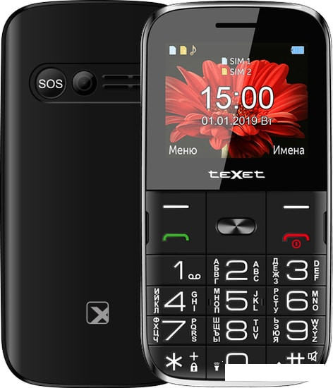 Мобильный телефон TeXet TM-B227 (черный) - фото 1 - id-p207792359