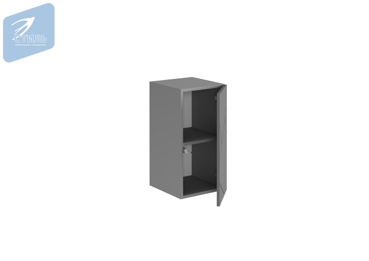 Шкаф навесной Гранж ШН-001 - Серый шифер/Графит Софт (МКСтиль) - фото 2 - id-p207793650