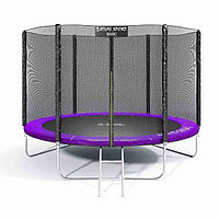 Батут Atlas Sport 312 см (10ft) BASIC (3 ноги) с внешней сеткой и лестницей PURPLE