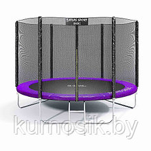 Батут Atlas Sport 312 см (10ft) BASIC (3 ноги) с внешней сеткой и лестницей PURPLE