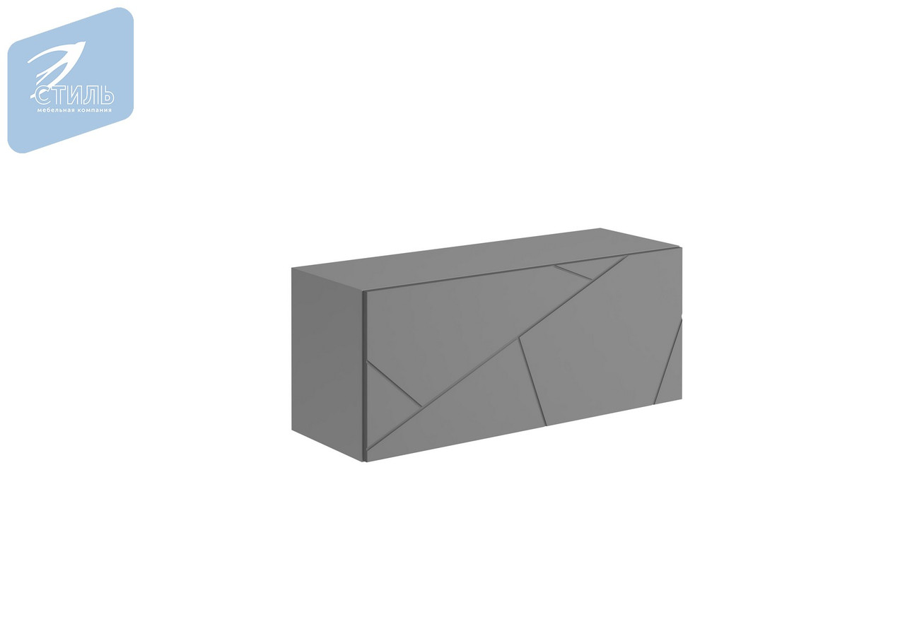 Шкаф навесной Гранж ШН-003 - Серый шифер/Графит Софт (МКСтиль)