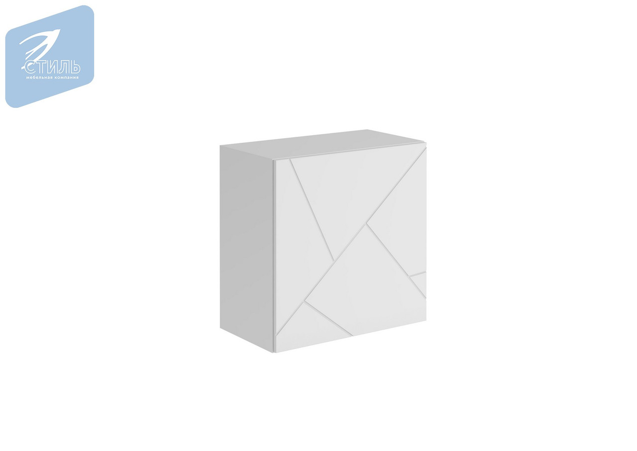 Шкаф навесной Гранж ШН-002 - Белый шагрень/Белый софт матовый (МКСтиль) - фото 1 - id-p207794848