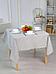 Скатерть на стол тканевая лен хлопок рогожка серая прямоугольная однотонная для кухни 120х150 см, фото 6