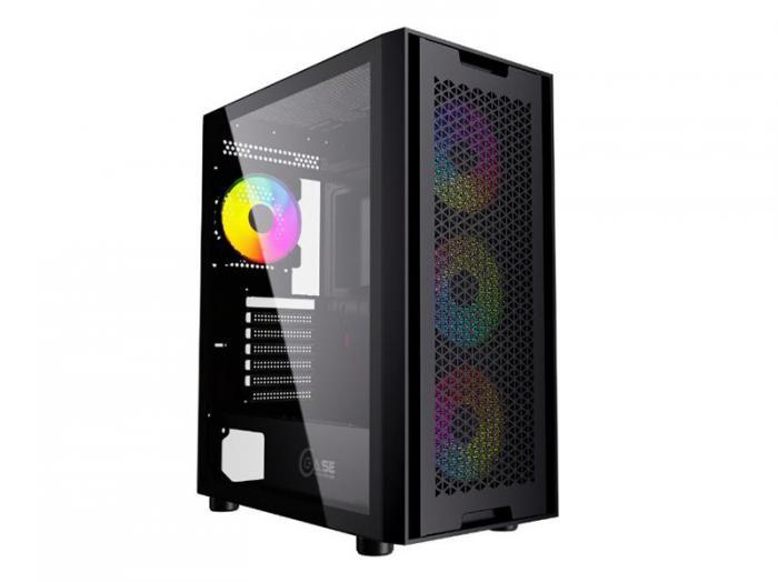 Корпус Powercase Alisio X4B ATX без БП Black CAXB-L4