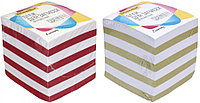 Блок бумаги для заметок «Куб» Silwerhof Economy 85*85*90 мм, непроклеенный, 2 цвета, ассорти