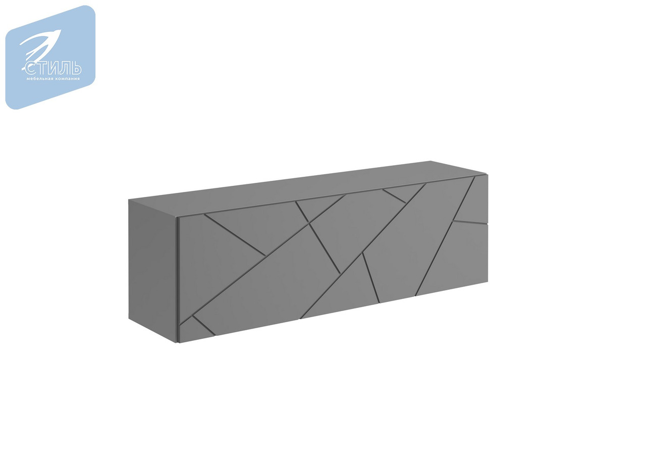 Шкаф навесной Гранж ШН-004 - Серый шифер/Графит Софт (МКСтиль)