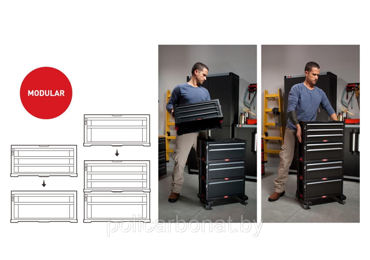 Модуль к комоду Keter Tool Chest 3 Drawers, черный - фото 4 - id-p207794869