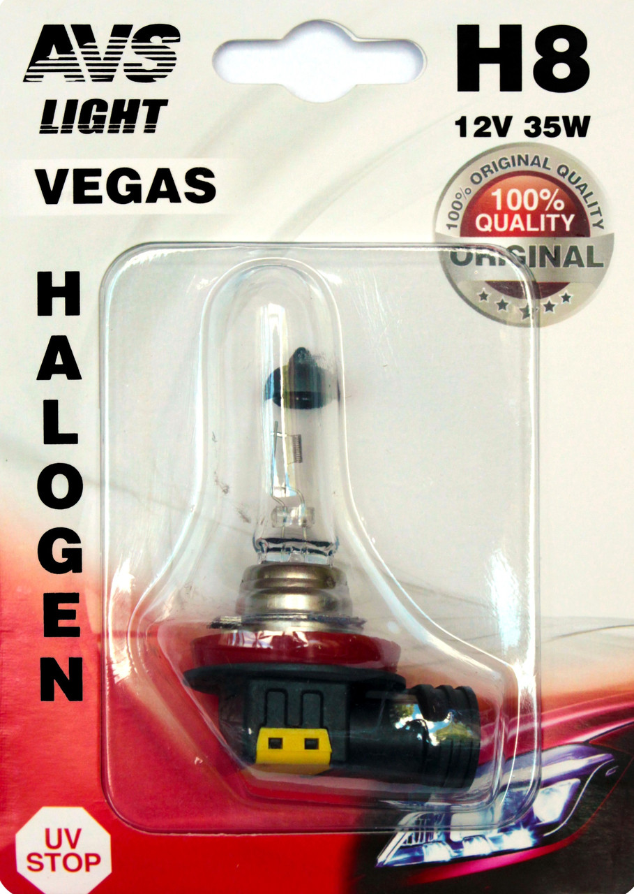 Галогенная лампа AVS Vegas в блистере H8.12V.35W 1шт - фото 1 - id-p207795189