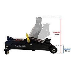 Домкрат подкатной  гидравлический 2 т (h min - 135мм, h max - 385мм) Forsage F-TA82005, фото 3