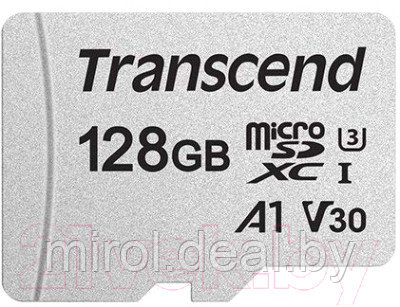 Карта памяти Transcend microSDXC 300S 128GB Class 10 UHS-I U3 (TS128GUSD300S-A) - фото 2 - id-p207801268