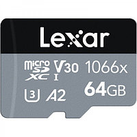 Карта памяти Lexar Professional 1066x microSDXC 64Gb UHS-I U3 A2 V30 160MB/s (R) 70MB/s (W)