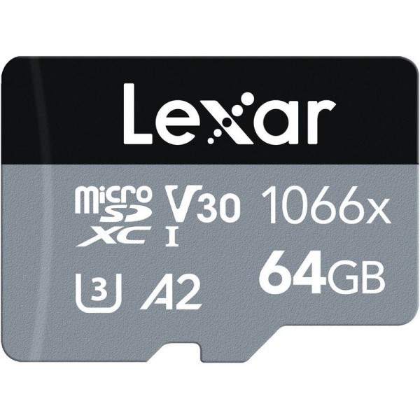 Карта памяти Lexar Professional 1066x microSDXC 64Gb UHS-I U3 A2 V30 160MB/s (R) 70MB/s (W) - фото 1 - id-p207799509