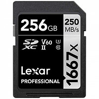 Карта памяти Lexar Professional 1667x SDXC 256Gb UHS-II U3 V60 250MB/s (R) 120MB/s (W)