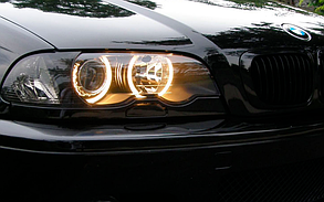 Ангельские глазки LED BMW E46 (131*2+146*2) оранжевые