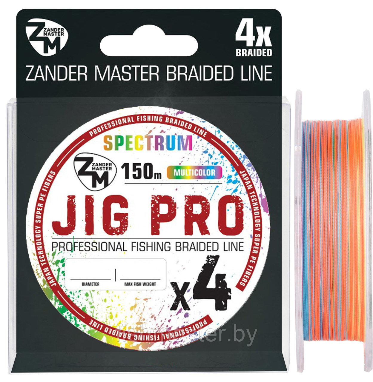 Плетёный шнур ZanderMaster JIG PRO 4x 150м Multicolor 0.16 - фото 1 - id-p207423190