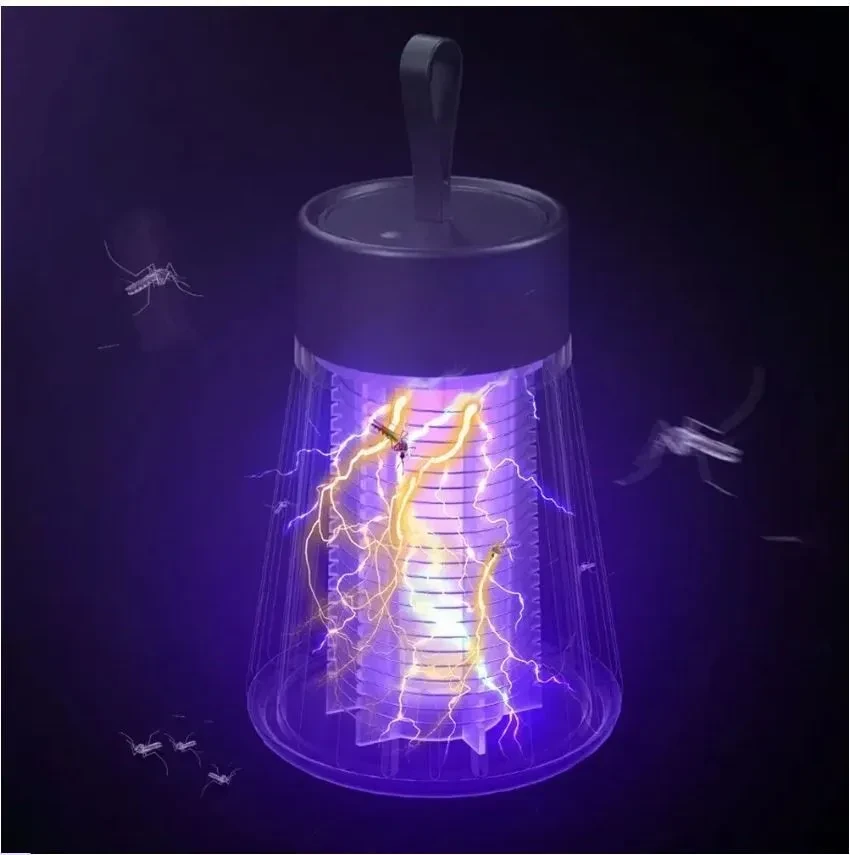 Электрическая лампа ловушка для комаров, мошек, ночных бабочек. Работает c USB - фото 4 - id-p207821862