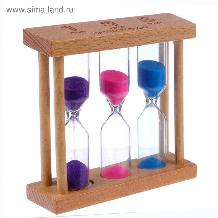 Песочные часы «Трио» на 1,3,5 минут цвет:микс - фото 4 - id-p207795237