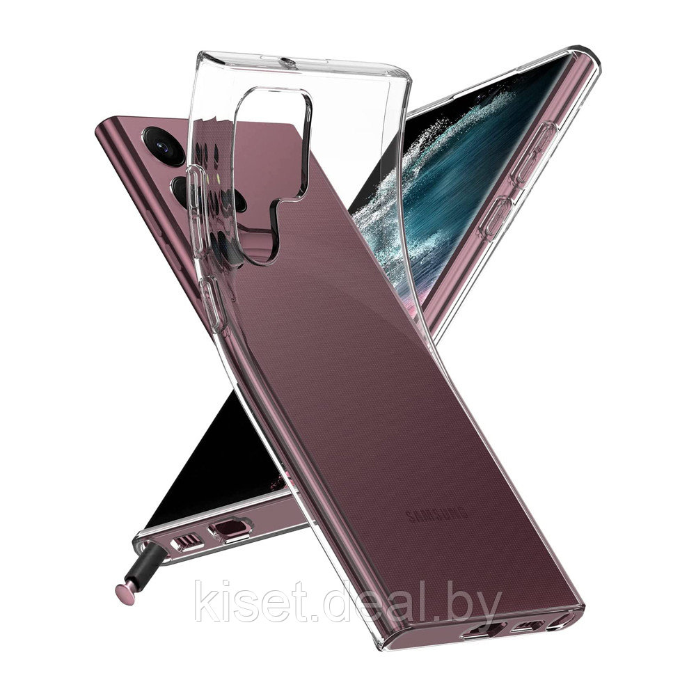 Силиконовый чехол KST UT для Samsung Galaxy S22 Ultra прозрачный - фото 1 - id-p207799558