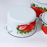 Набор кастрюль СтальЭмаль 1c33 Клубника (1.5л/3л/4.5л), фото 4