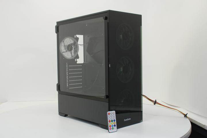Корпус Miditower ExeGate i3 MAX-NPX500 (eATX, 500NPX 12см, 2*USB+1*USB3.0, HD аудио, черный, 4 вент. 12см с - фото 1 - id-p207847927