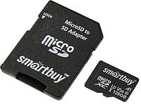 Карта памяти SmartBuy SB128GBSDU1A-AD microSDXC 128Gb UHS-I U3 A1 V30 + microSD--SD Adapter