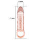 Увеличивающая насадка на пенис с петлей под мошонку телесного цвета Penis Sleeve Brayden + 3 см, фото 6
