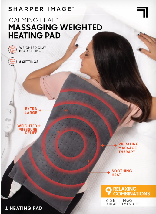 Массажирующая электрогрелка Massaging Weighted Heating Pad (3 уровня тепла, 3 режима массажа, 9 комбинаций, 60 - фото 7 - id-p207848702