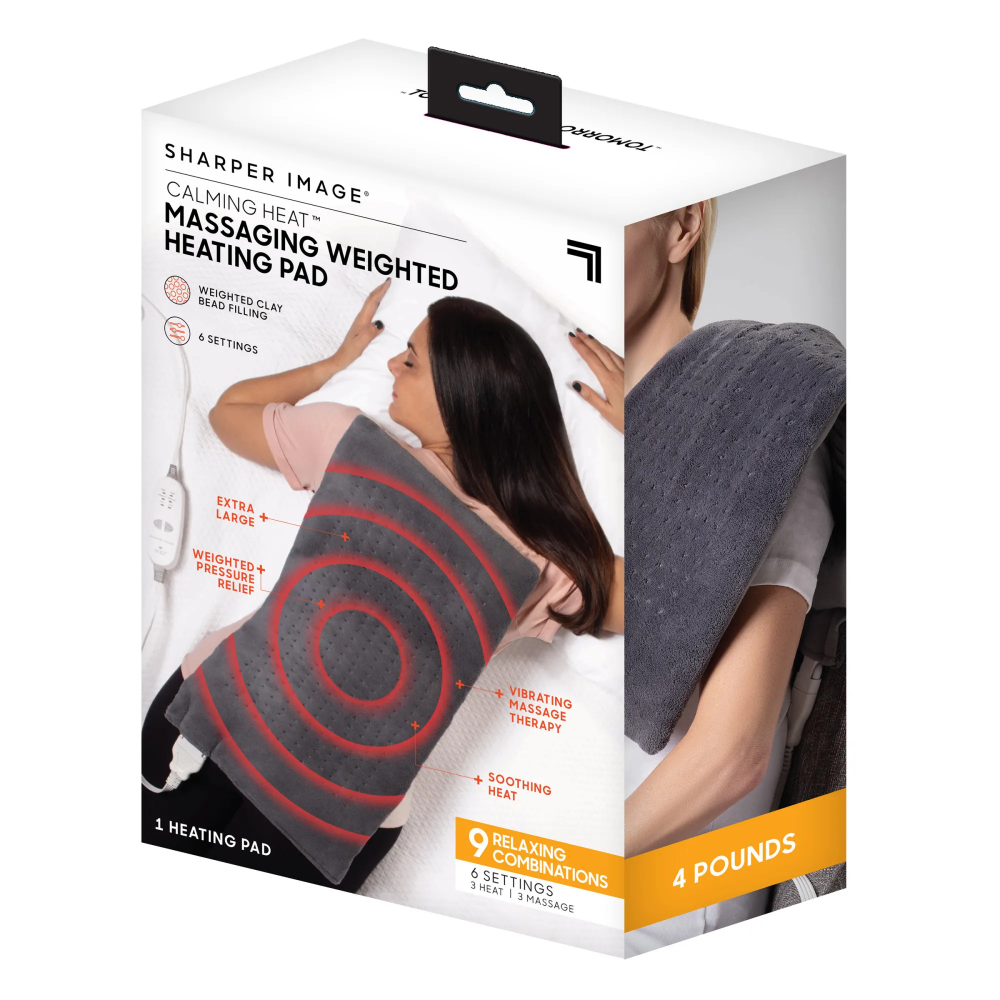 Массажирующая электрогрелка Massaging Weighted Heating Pad (3 уровня тепла, 3 режима массажа, 9 комбинаций, 60 - фото 8 - id-p207848702