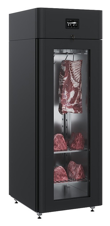 Шкаф холодильный POLAIR CS107-Meat стеклянная дверь, черный, тип 2 - фото 1 - id-p207881060