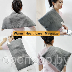 Массажирующая электрогрелка Massaging Weighted Heating Pad (3 уровня тепла, 3 режима массажа, 9 комбинаций, - фото 1 - id-p207882115