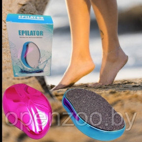 Пемза - пилка для ухода за кожей стоп EPILATOR Painless Hair Removal Exfoliation Розовая