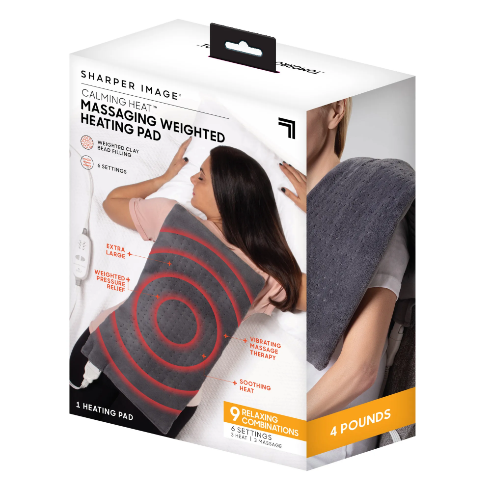 Массажирующая электрогрелка Massaging Weighted Heating Pad (3 уровня тепла, 3 режима массажа, 9 комбинаций, - фото 10 - id-p207882140