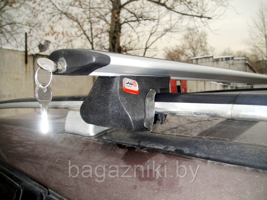 Багажник на крышу Amos ALFA c поперечинами Aero-Alfa на рейлинги - фото 7 - id-p207885655
