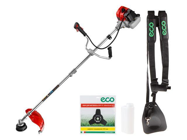 Мотокоса ECO GTP-255 Power Plus (2.5 кВт, 3.4 л.с., лёгкий запуск, нож 4Т,ремень двухлямочный, вес 8.3 кг) (EC