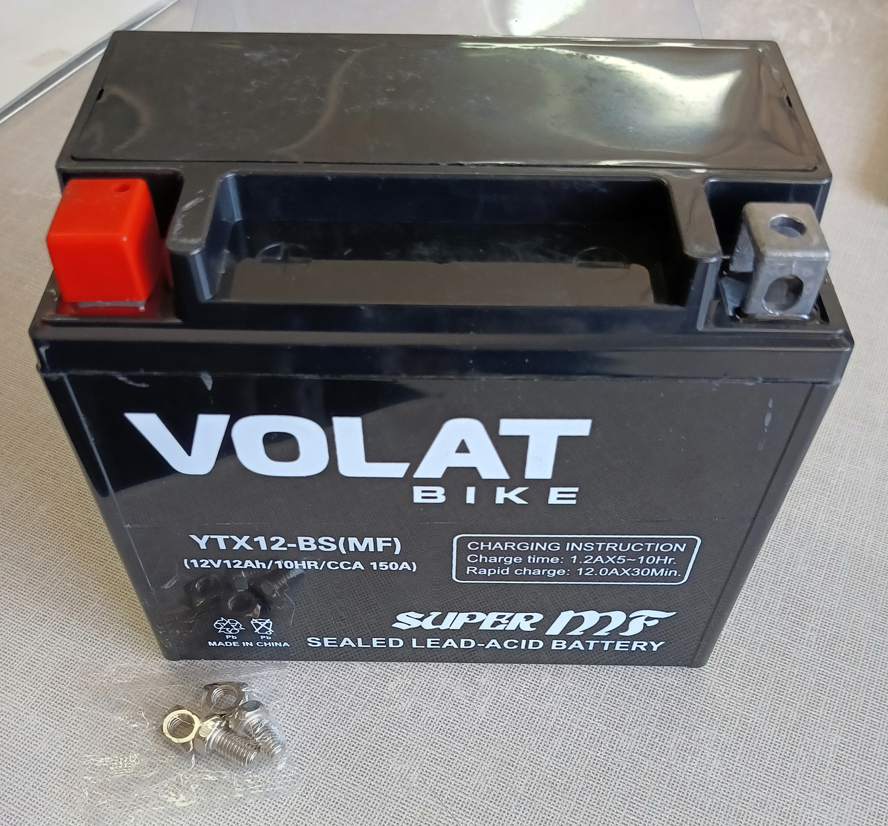 Аккумулятор VOLAT (12 Ah) 150 A, 12 V Прямая, L+ YTX12-BS YTX12-BS (MF) - фото 1 - id-p207891891