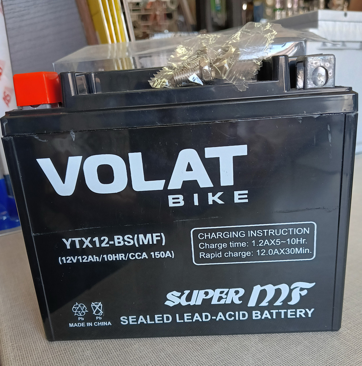 Аккумулятор VOLAT (12 Ah) 150 A, 12 V Прямая, L+ YTX12-BS YTX12-BS (MF) - фото 2 - id-p207891891