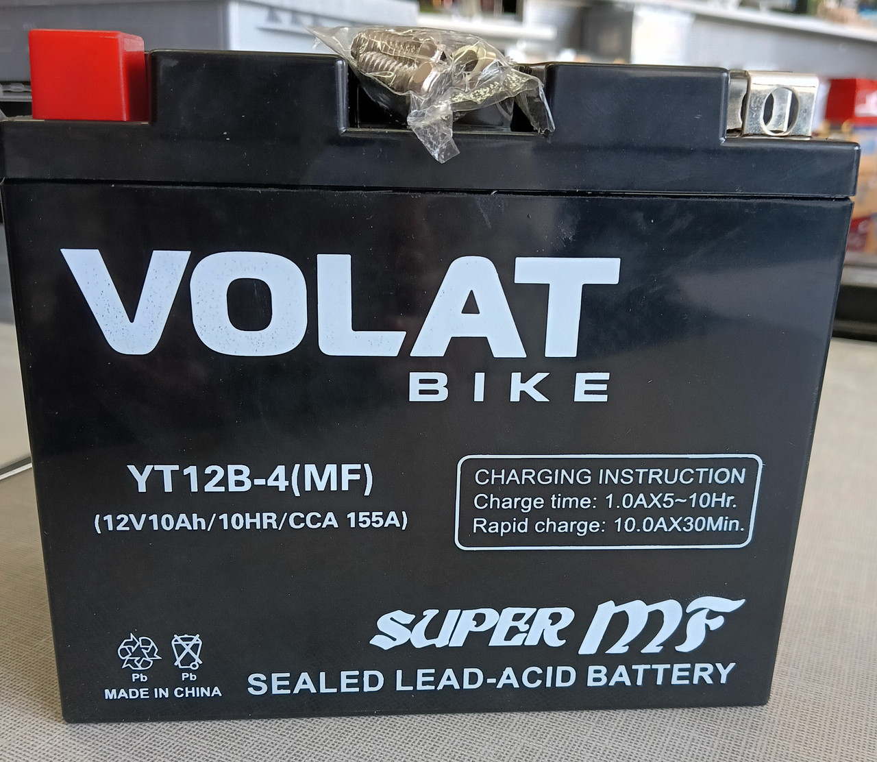 Аккумулятор VOLAT (10 Ah) 155 A, 12 V Прямая, L+ YT12B-4 YT12B-4 (MF)