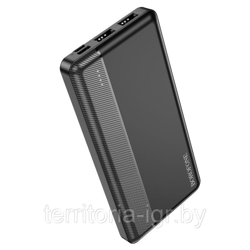 Внешний аккумулятор power bank BJ24 10000mAh 2.1A черный Borofone - фото 2 - id-p207896228