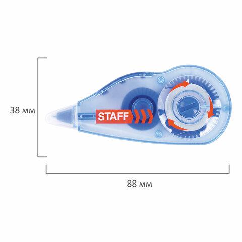 Корректирующая лента STAFF PROFIT, 5 мм х 6 м, механизм перемотки, корпус голубой, блистер, европодвес - фото 7 - id-p207896235
