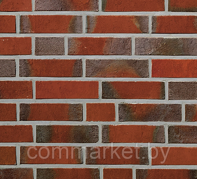 Кирпич клинкерный Rysum flamm-bunt