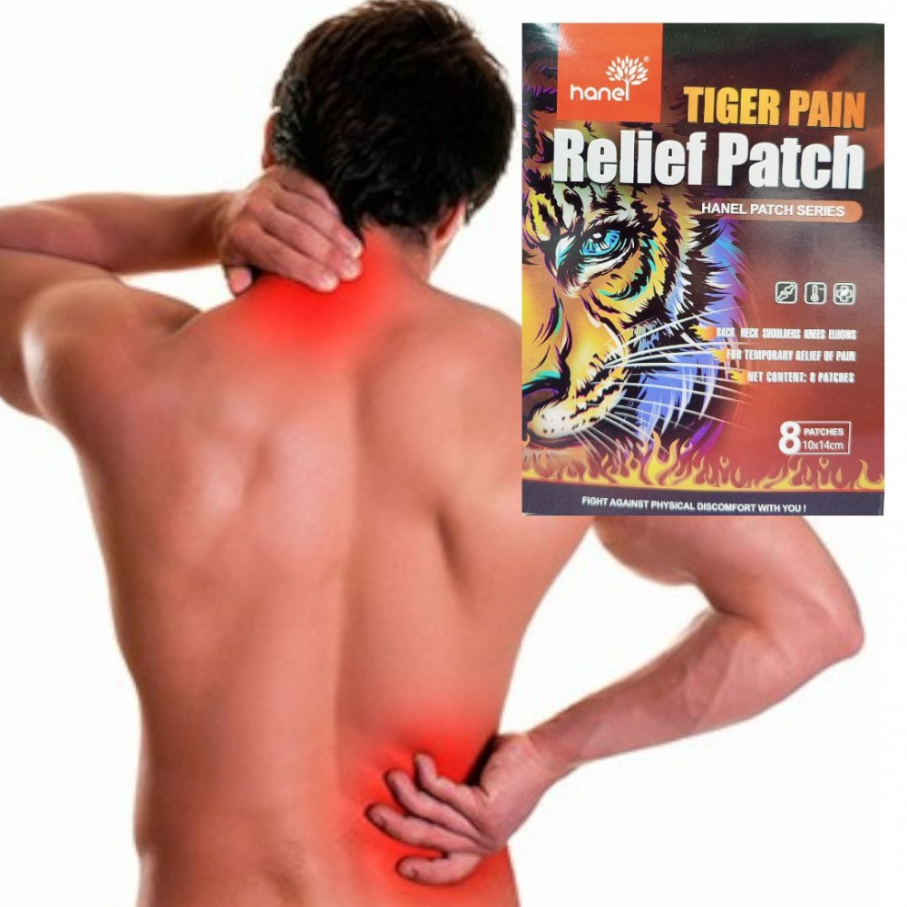 Обезболивающие пластыри Tiger Pain Relief Patch Hanel Patch Series (8 шт, 10х14см) - фото 2 - id-p207919571