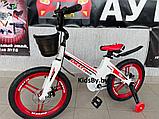 Детский велосипед Delta Prestige D 18" + шлем 2020 (белый/красный/черный) магниевая рама, вилка и колеса, фото 2