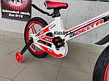 Детский велосипед Delta Prestige D 18" + шлем 2020 (белый/красный/черный) магниевая рама, вилка и колеса, фото 6