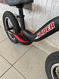 Беговел Slider DJ101BL (черный) надувные колеса 12, фото 4