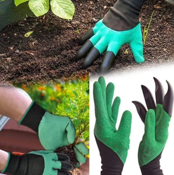 Перчатки для сада с когтями Garden Genie Gloves