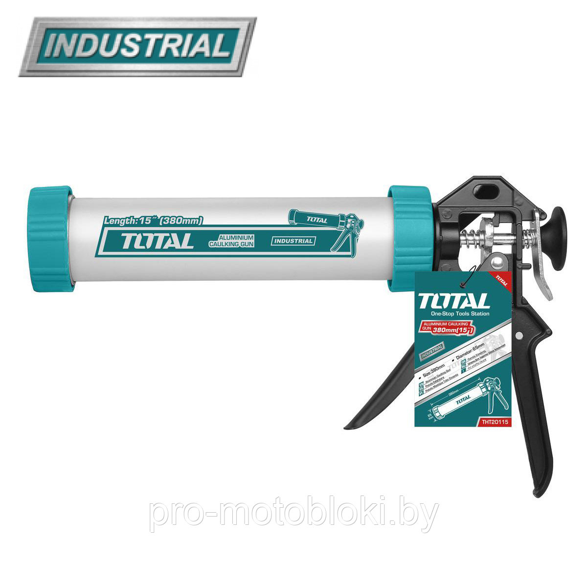 Пистолет для герметика 380 мм TOTAL THT20115